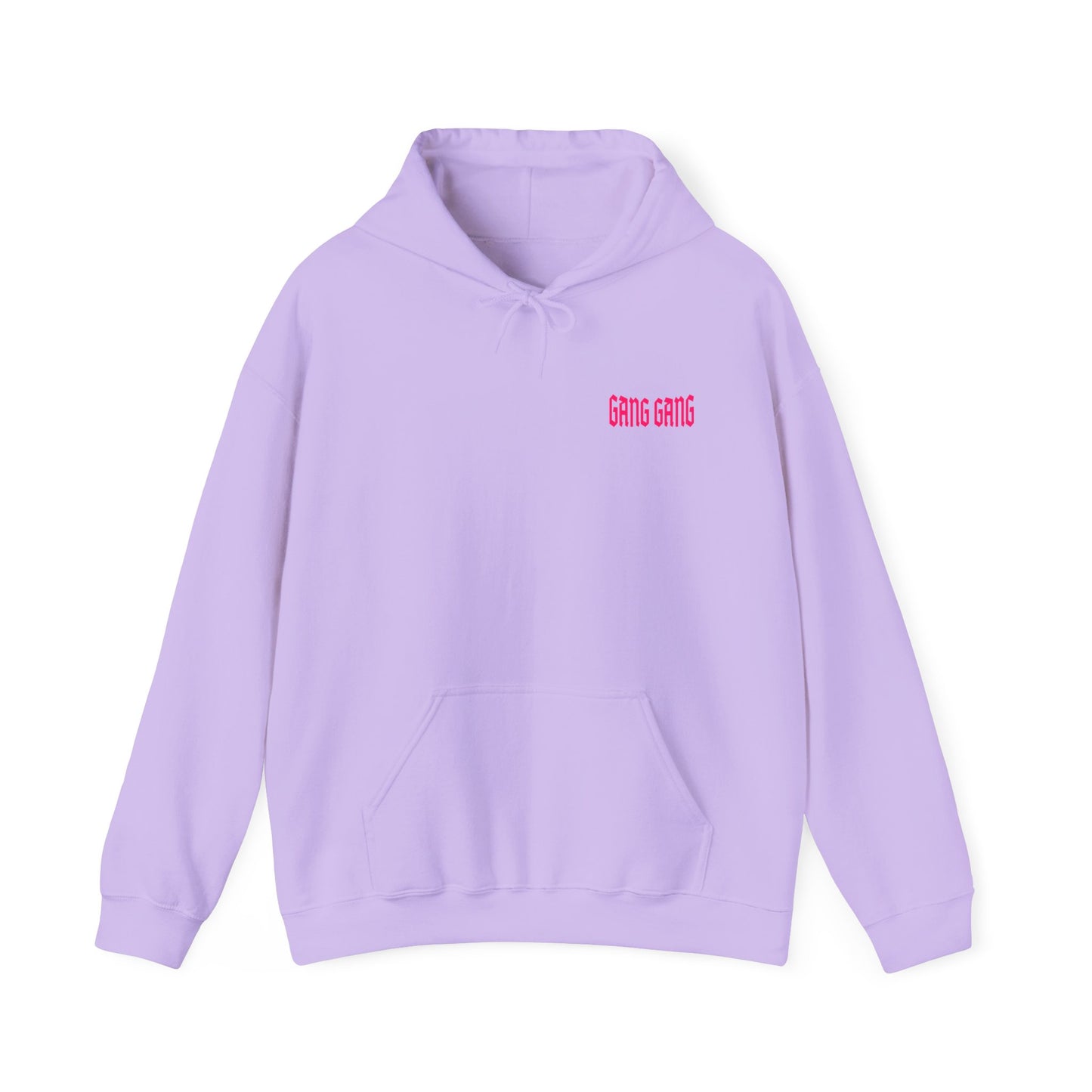 Gang Gang Fighting Girl Hoodie | Anime Girl Group Graphic, Pink Text