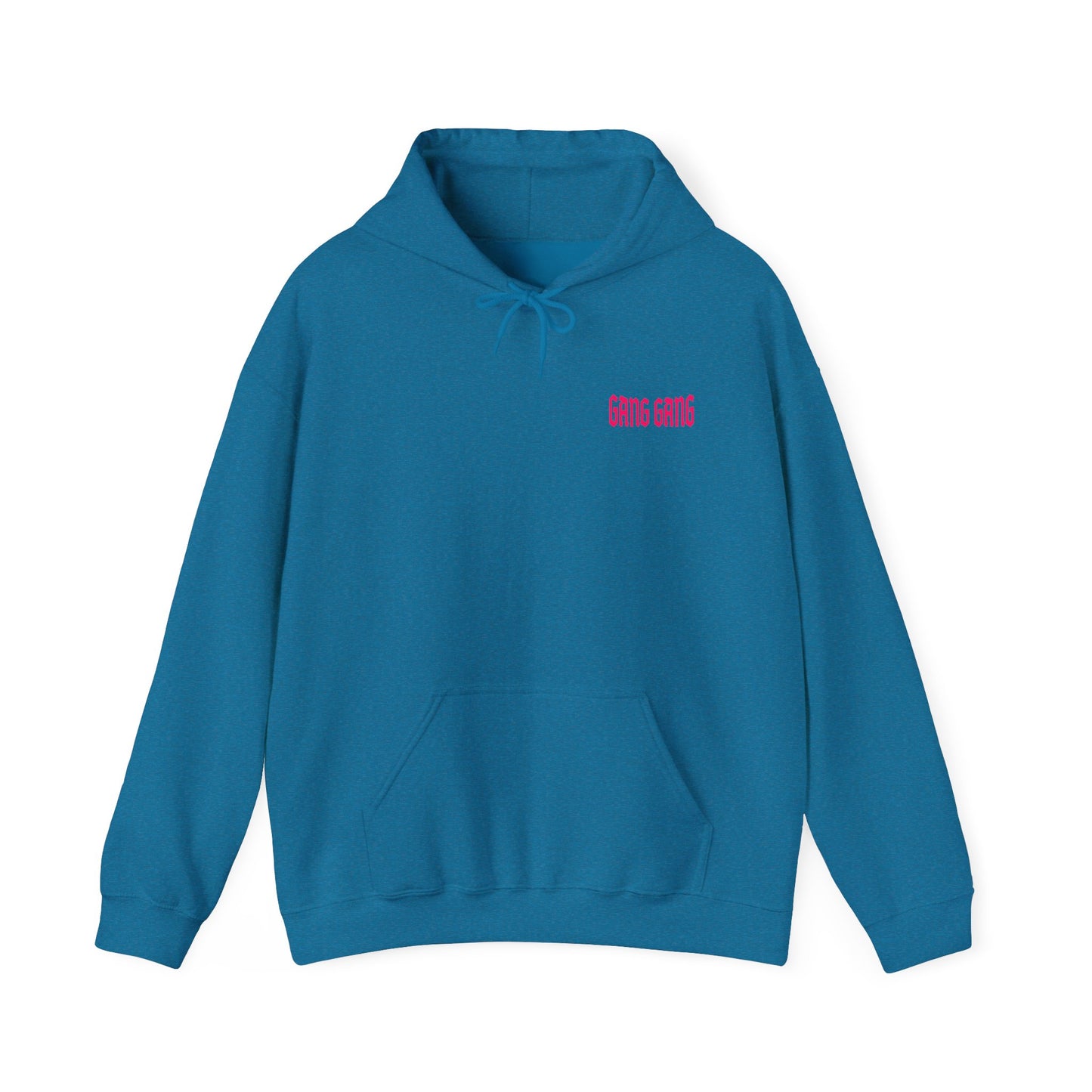 Gang Gang Fighting Girl Hoodie | Anime Girl Group Graphic, Pink Text