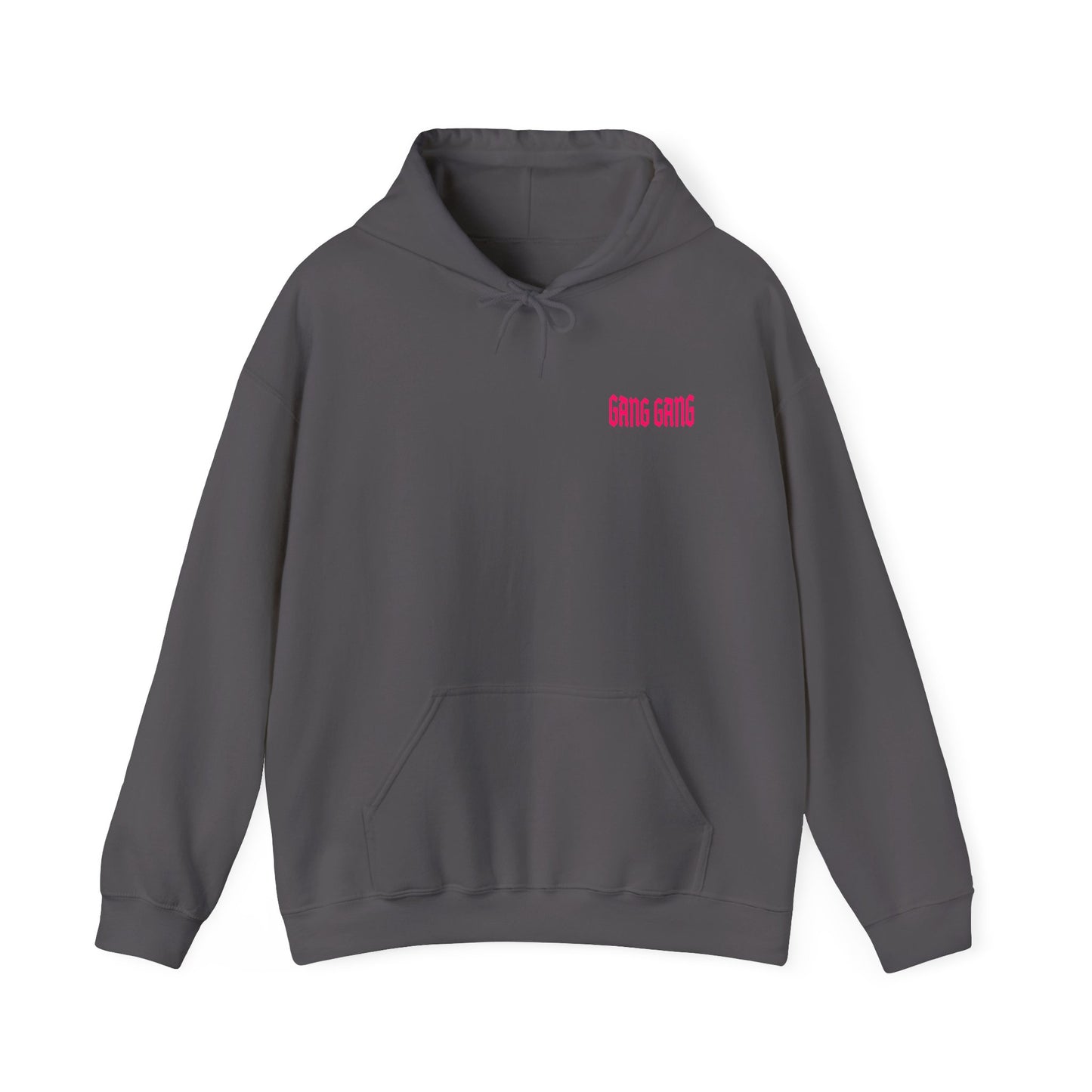 Gang Gang Fighting Girl Hoodie | Anime Girl Group Graphic, Pink Text