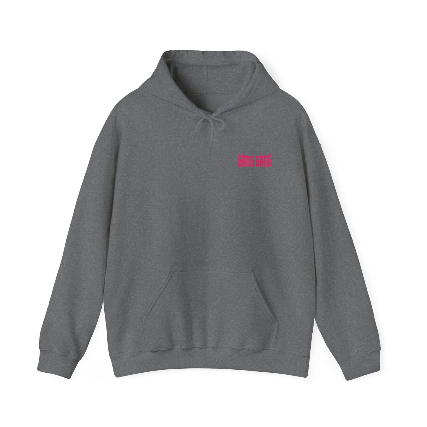 Gang Gang Fighting Girl Hoodie | Anime Girl Group Graphic, Pink Text