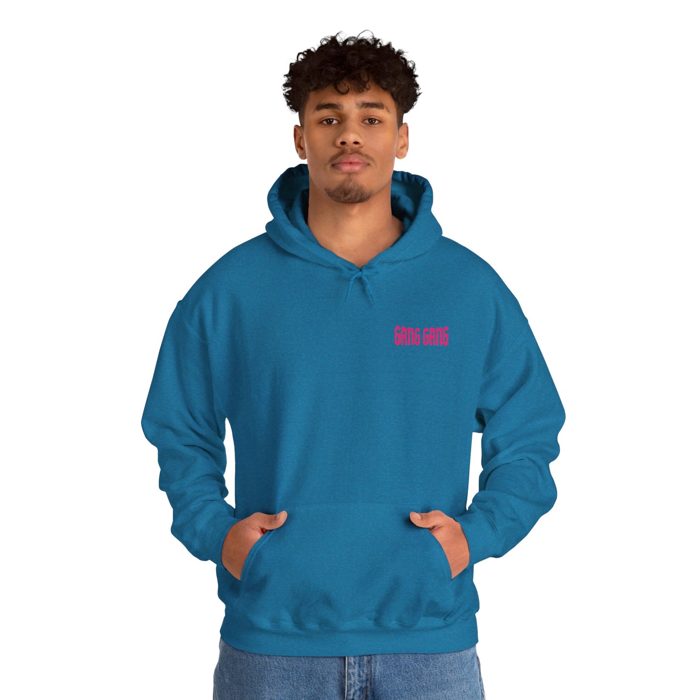 Gang Gang Fighting Girl Hoodie | Anime Girl Group Graphic, Pink Text