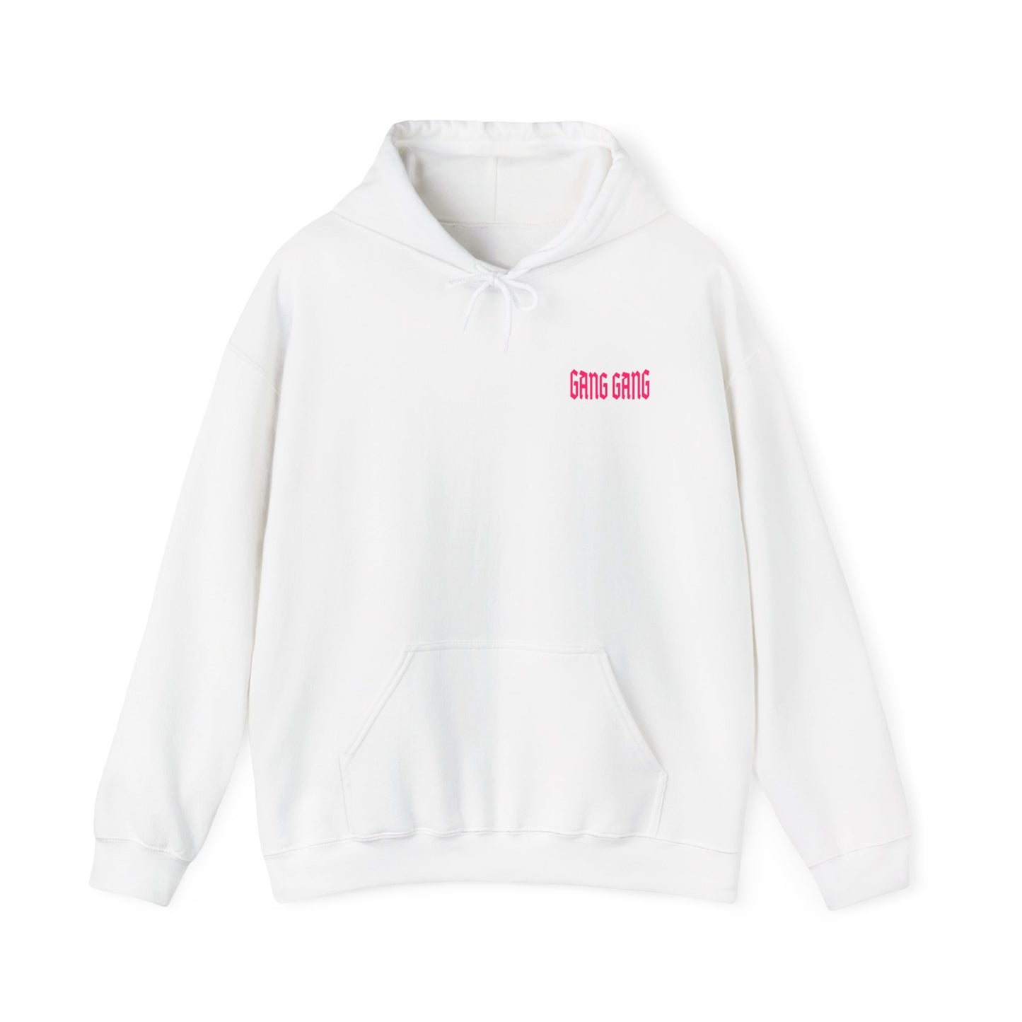 Gang Gang Fighting Girl Hoodie | Anime Girl Group Graphic, Pink Text